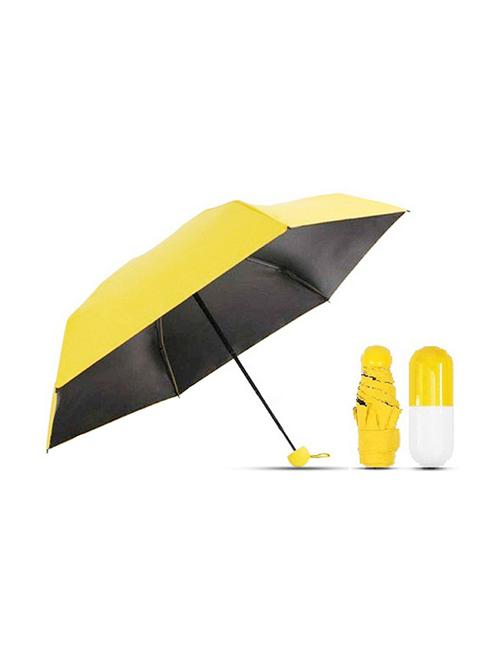yellow plain umbrella - 21352956 - Very Small Image - 1