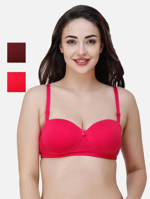 women pack of 3 solid t-shirt bra - 21353618 - Very Small Image - 1
