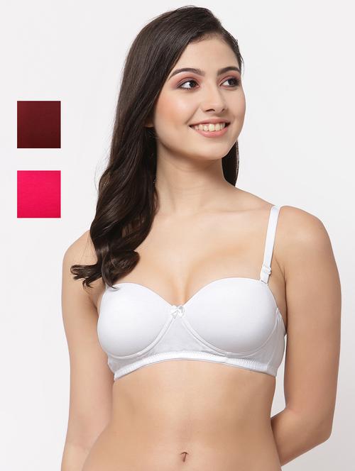 women pack of 3 solid t-shirt bra - 21353619 - Very Small Image - 1