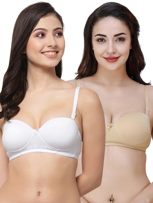 women pack of 2 solid t-shirt bra - 21353635 - Very Small Image - 1