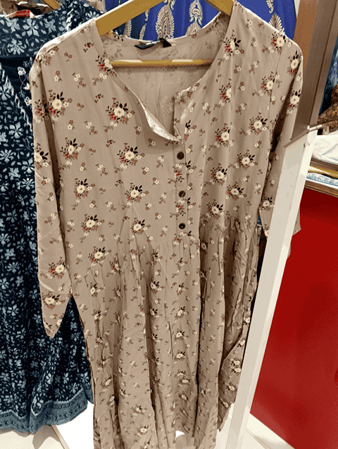 light blue rayon ethnic dress - 21353854 - Very Small Image - 1