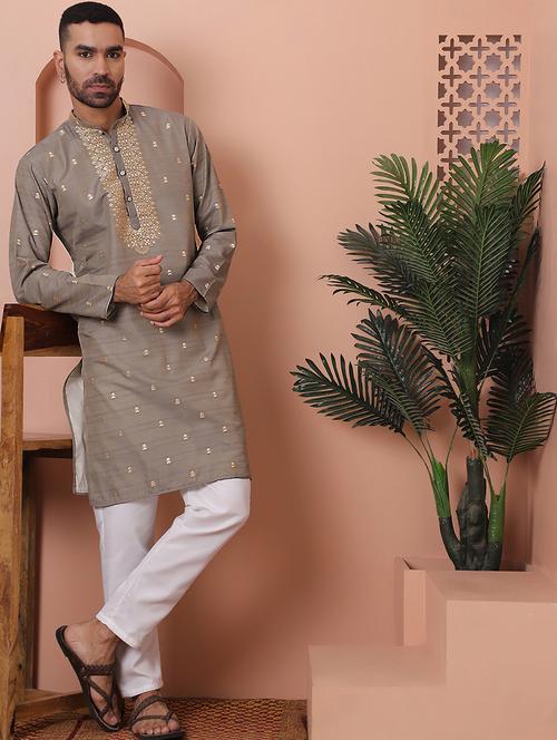 men self design long kurta - 21354527 - Very Small Image - 1
