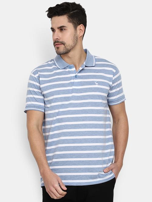 men polo neck striped t-shirt - 21354825 - Very Small Image - 1