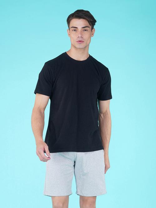 men solids cotton blend shorts - 21354897 - Very Small Image - 1