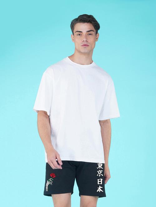 men placement print cotton blend shorts - 21354899 - Very Small Image - 1