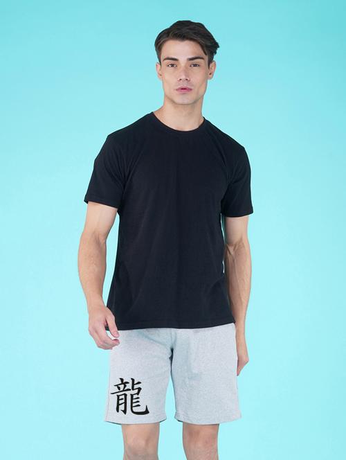men placement print cotton blend shorts - 21354933 - Very Small Image - 1