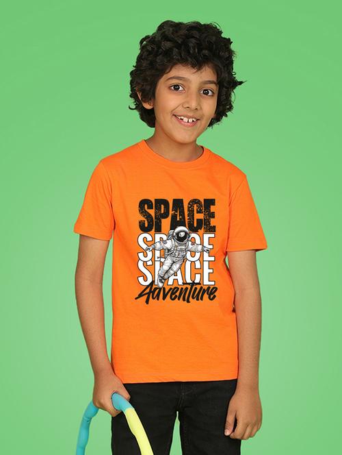 boys front print round neck t-shirt - 21355041 - Very Small Image - 1