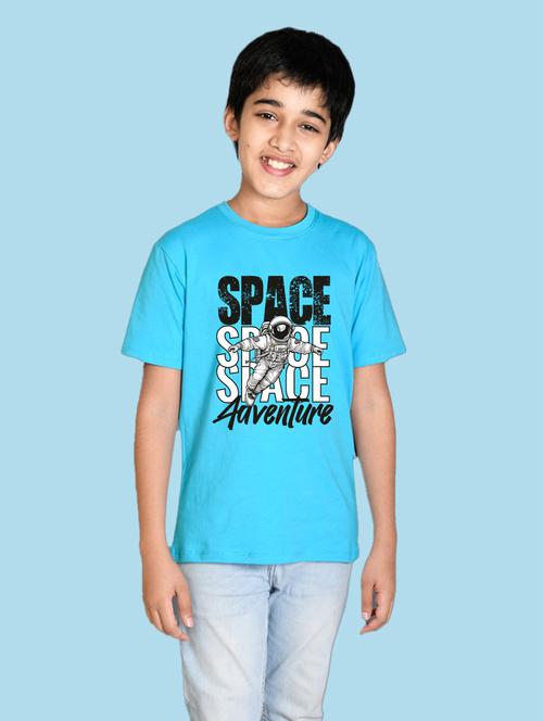boys front print round neck t-shirt - 21355043 - Very Small Image - 1