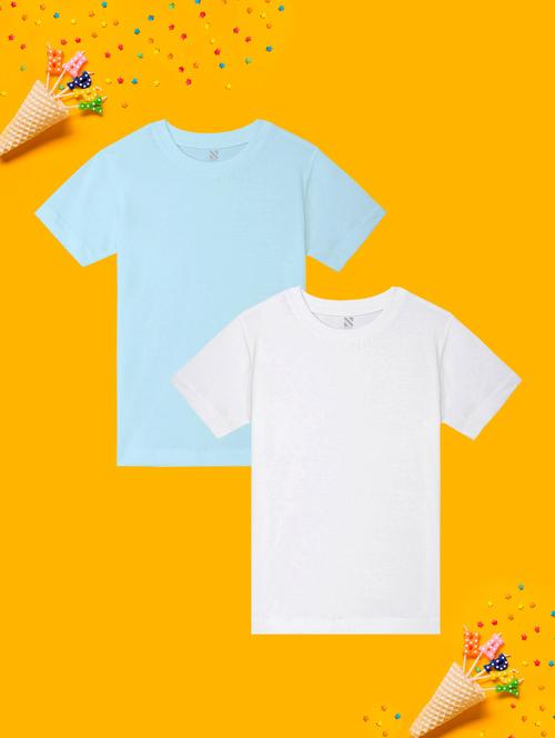 girl solid multi colored tee combo - 21355078 - Very Small Image - 1