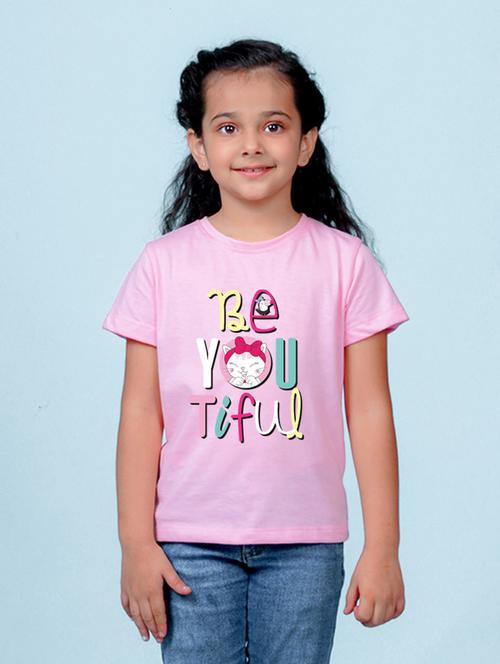 girls printed round neck cotton tee - 21355173 - Very Small Image - 1