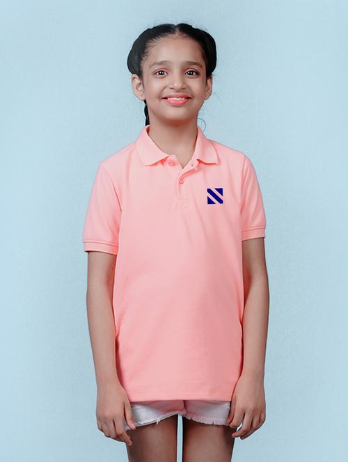 girls back print polo t-shirt - 21355341 - Very Small Image - 1
