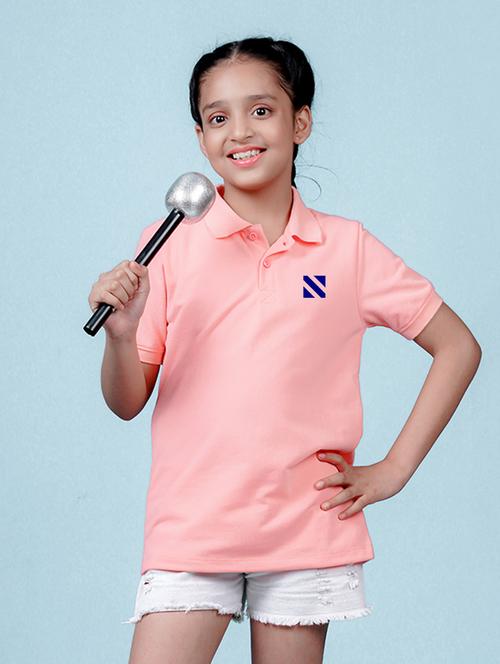 girls back print polo t-shirt - 21355349 - Very Small Image - 1