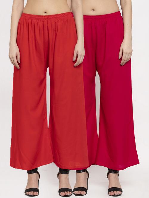 pack of 2 solid relaxed fit palazzos - 21356603 - Very Small Image - 1