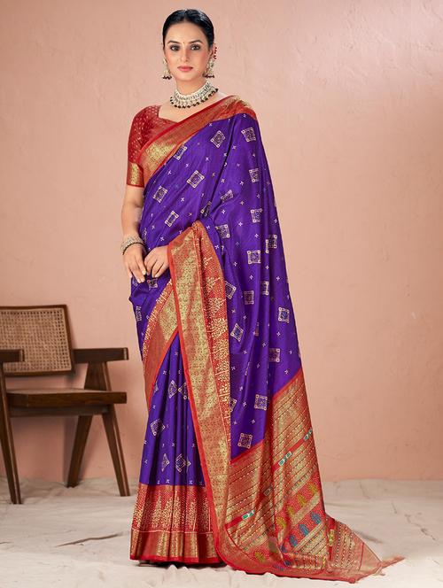 women printed saree with blouse - 21358027 - Very Small Image - 1