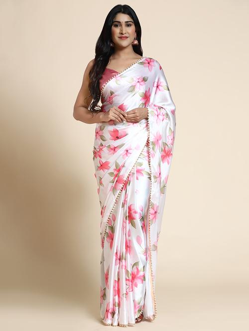 women printed saree with blouse - 21358246 - Very Small Image - 1