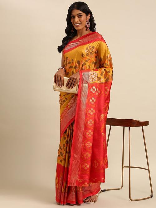 women printed saree with blouse - 21358479 - Very Small Image - 1
