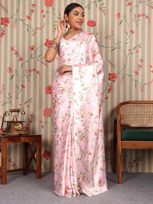 women printed saree with blouse - 21358531 - Very Small Image - 1