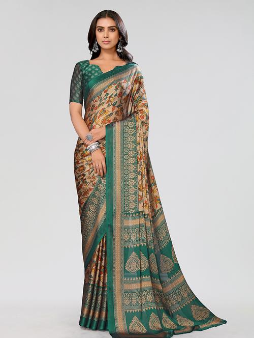 women printed saree with blouse - 21358765 - Very Small Image - 1