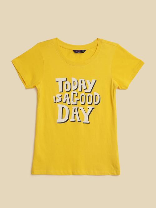 mustard typography regular t-shirt - 21359246 - Very Small Image - 1