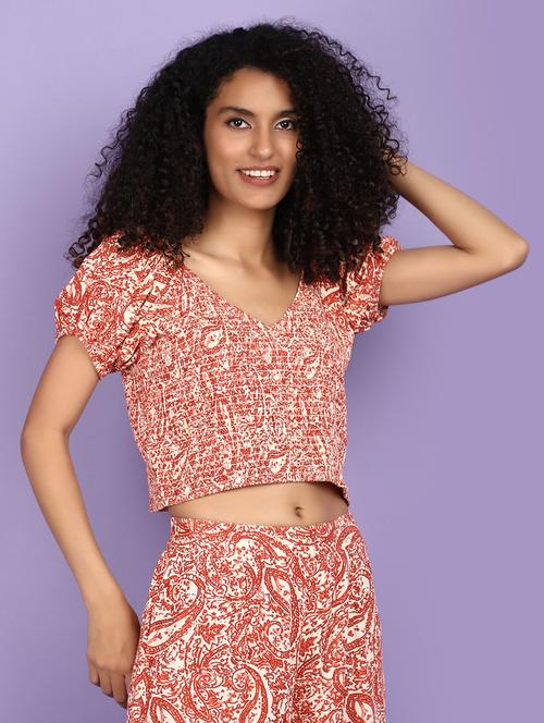 women printed top and trouser co-ord set - 21359375 - Very Small Image - 1
