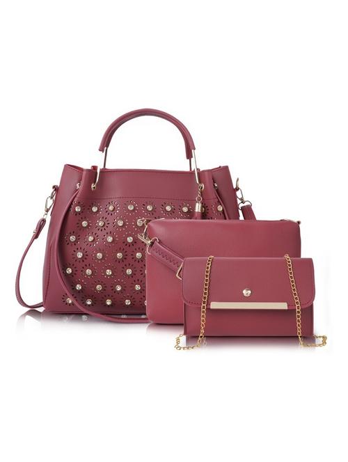 women leatherette handbag combo - 21359529 - Very Small Image - 1