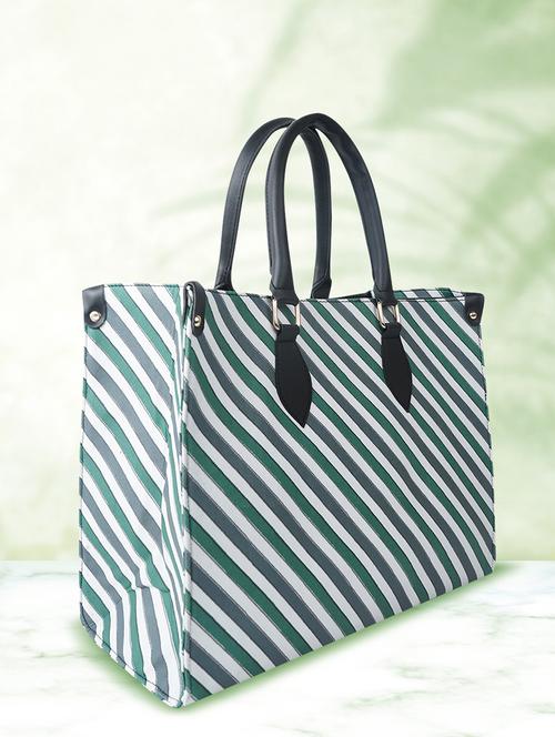women green stripes handbag - 21359537 - Very Small Image - 1