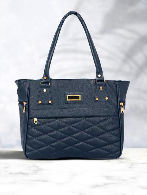 navy blue leatherette (pu) handbag - 21359595 - Very Small Image - 1