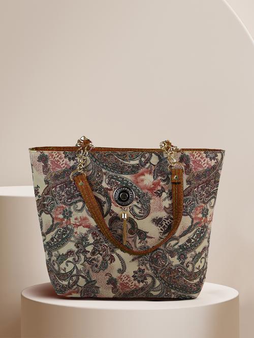women printed leatherette handbag - 21359722 - Very Small Image - 1