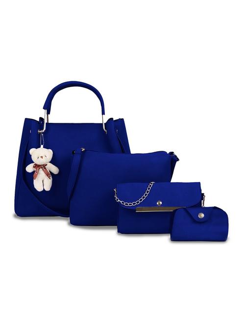 women blue leatherette solids handbag - 21359724 - Very Small Image - 1