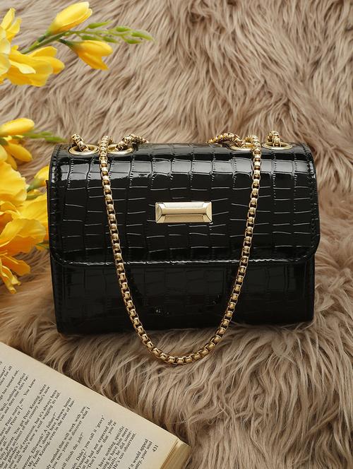black leather sling bag - 21359754 - Very Small Image - 1