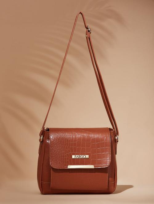 women solids leather sling bags - 21359865 - Very Small Image - 1