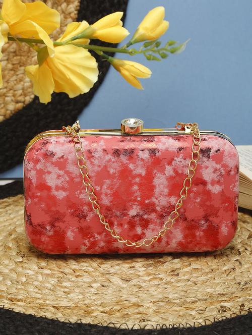 women red printed box clutch - 21359990 - Very Small Image - 1