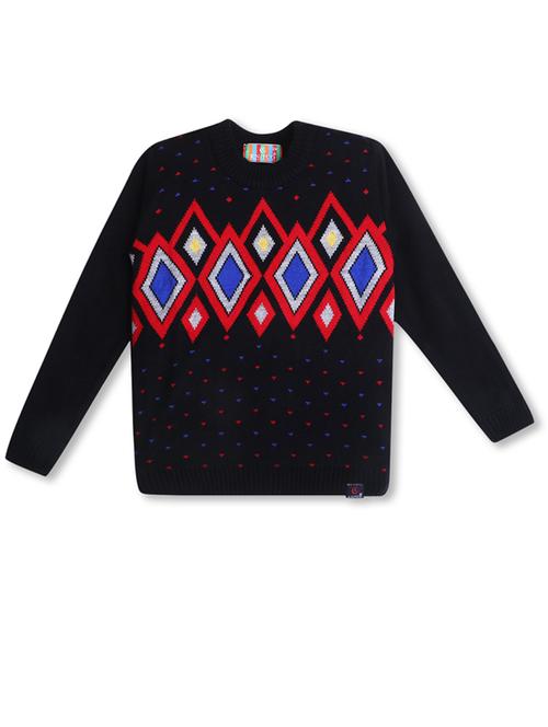 kids long sleeved self design sweater - 21360074 - Very Small Image - 1