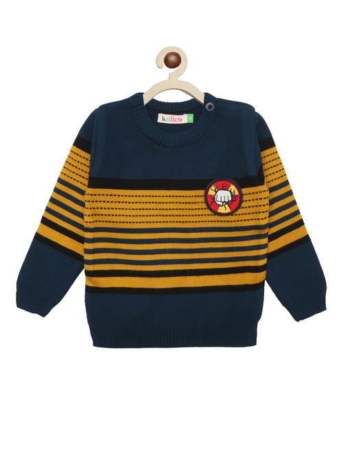 kids long sleeved striped sweater - 21360129 - Very Small Image - 1