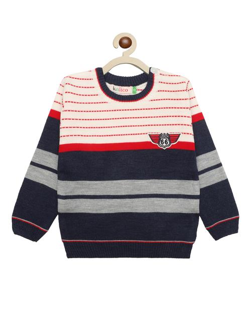 kids long sleeved striped sweater - 21360135 - Very Small Image - 1