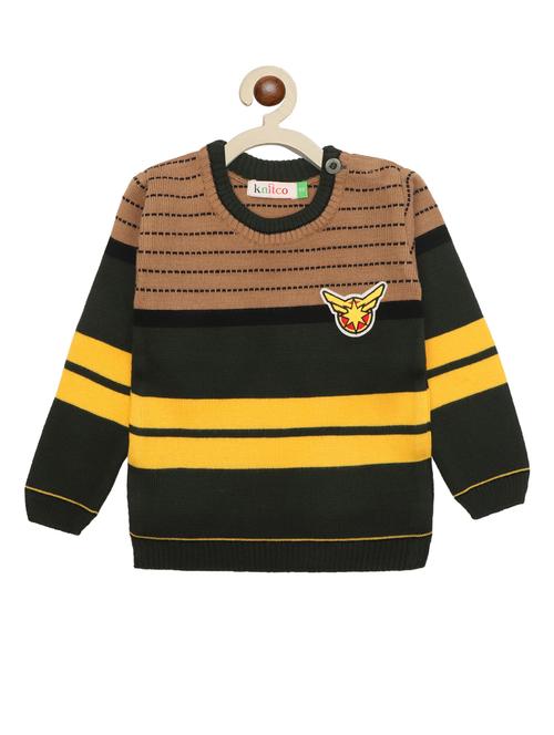 kids long sleeved striped sweater - 21360143 - Very Small Image - 1