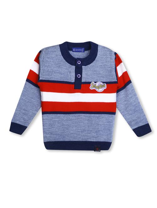 kids long sleeved striped sweater - 21360156 - Very Small Image - 1