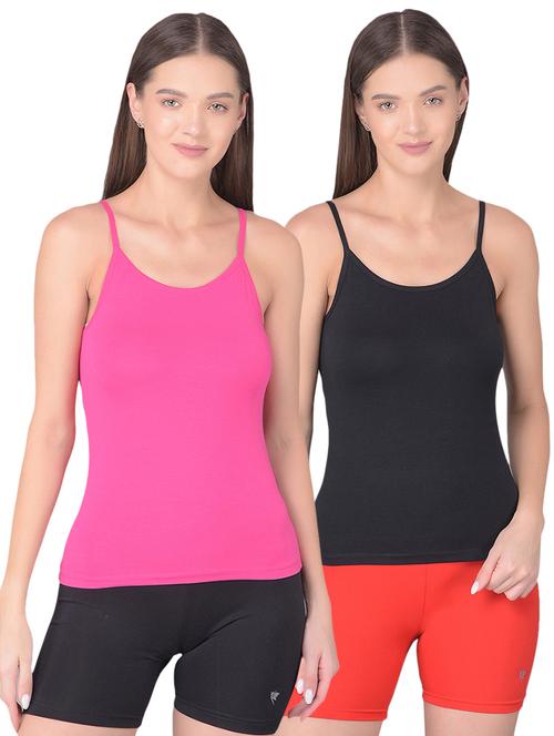 women multicolored solid set of 2 camisole - 21361282 - Very Small Image - 1