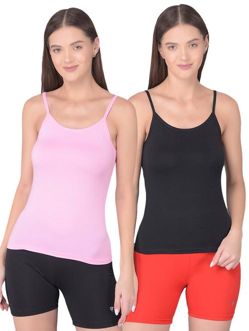 women multicolored solid set of 2 camisole - 21361283 - Very Small Image - 1