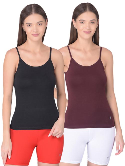 women multicolored solid set of 2 camisole - 21361284 - Very Small Image - 1