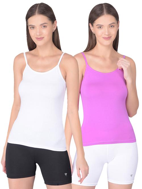 women multicolored solid set of 2 camisole - 21361296 - Very Small Image - 1