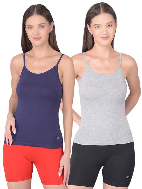 women multicolored solid set of 2 camisole - 21361322 - Very Small Image - 1