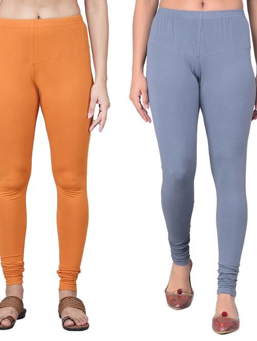 pack of 2 solid full length leggings - 21361636 - Very Small Image - 1