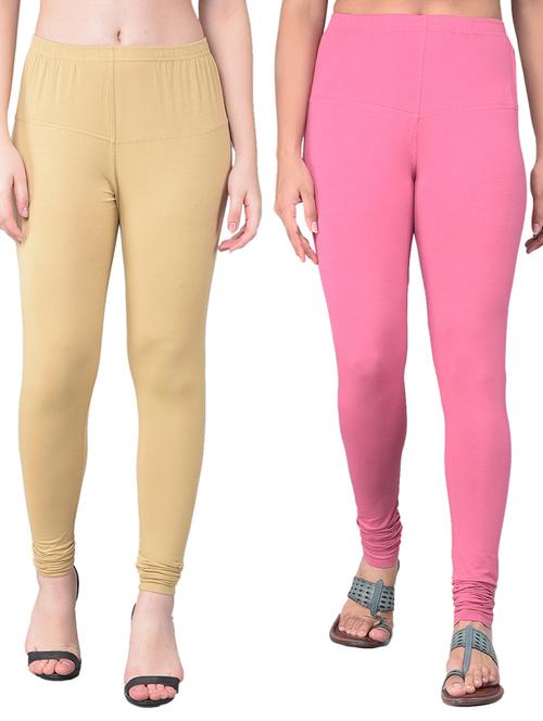 pack of 2 women solid mid rise legging - 21361908 - Very Small Image - 1