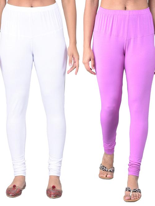 pack of 2 women solid mid rise legging - 21361915 - Very Small Image - 1