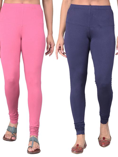 pack of 2 solid full length leggings - 21361943 - Very Small Image - 1