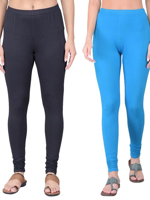 pack of 2 women solid mid rise legging - 21361967 - Very Small Image - 1