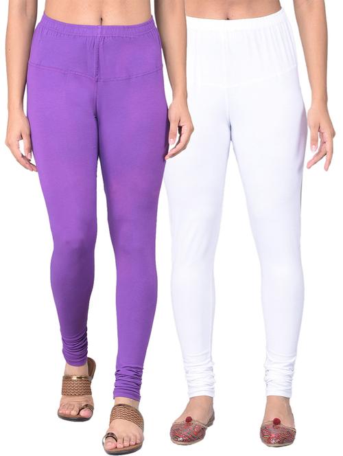 pack of 2 solid full length leggings - 21361994 - Very Small Image - 1