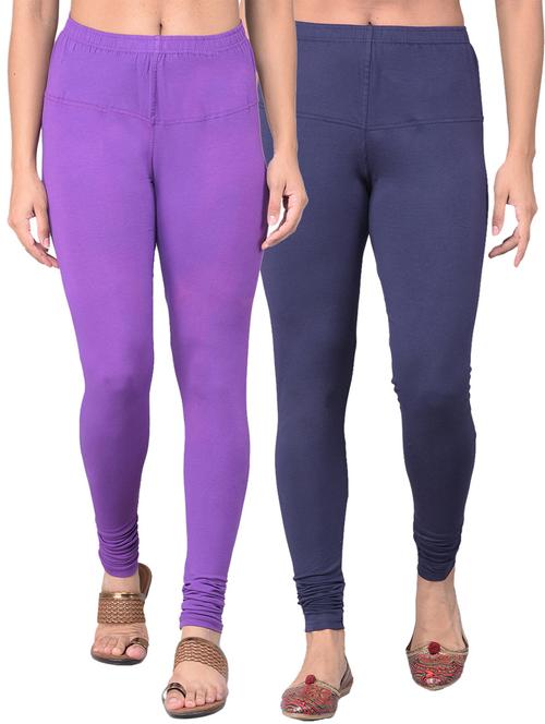 pack of 2 solid full length leggings - 21361995 - Very Small Image - 1