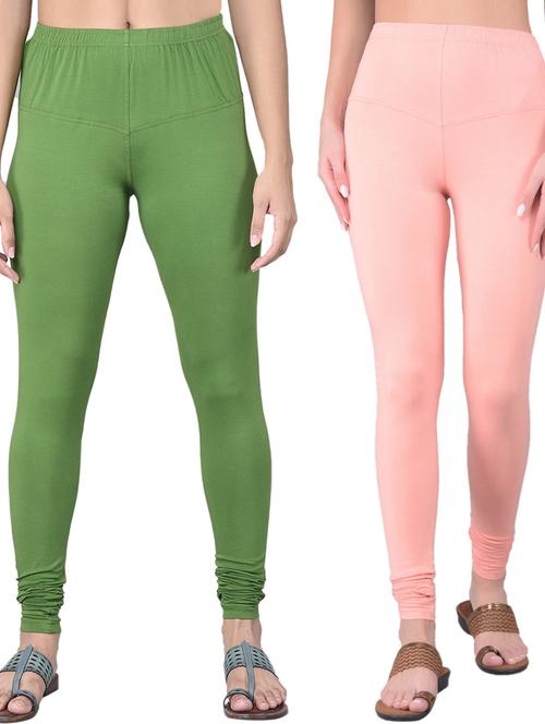 pack of 2 solid full length leggings - 21362002 - Very Small Image - 1